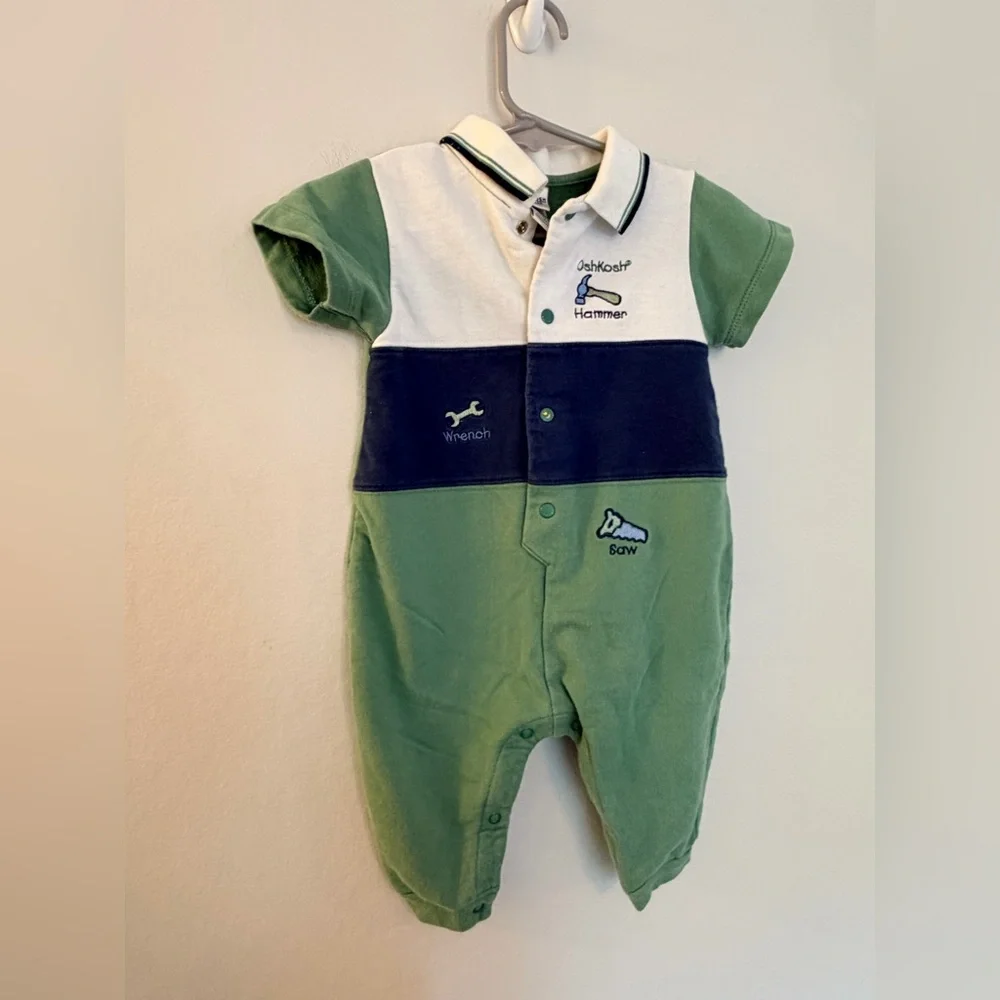 Vintage 90’s Baby Osh Kosh B’Gosh Boys Onesie - Size 6-9 months